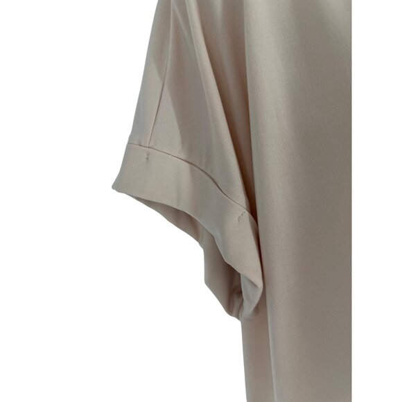 Calvin Klein Womens Short Sleeve Blouse With Layered Hem & Metal Logo Size M - Picture 3 of 10